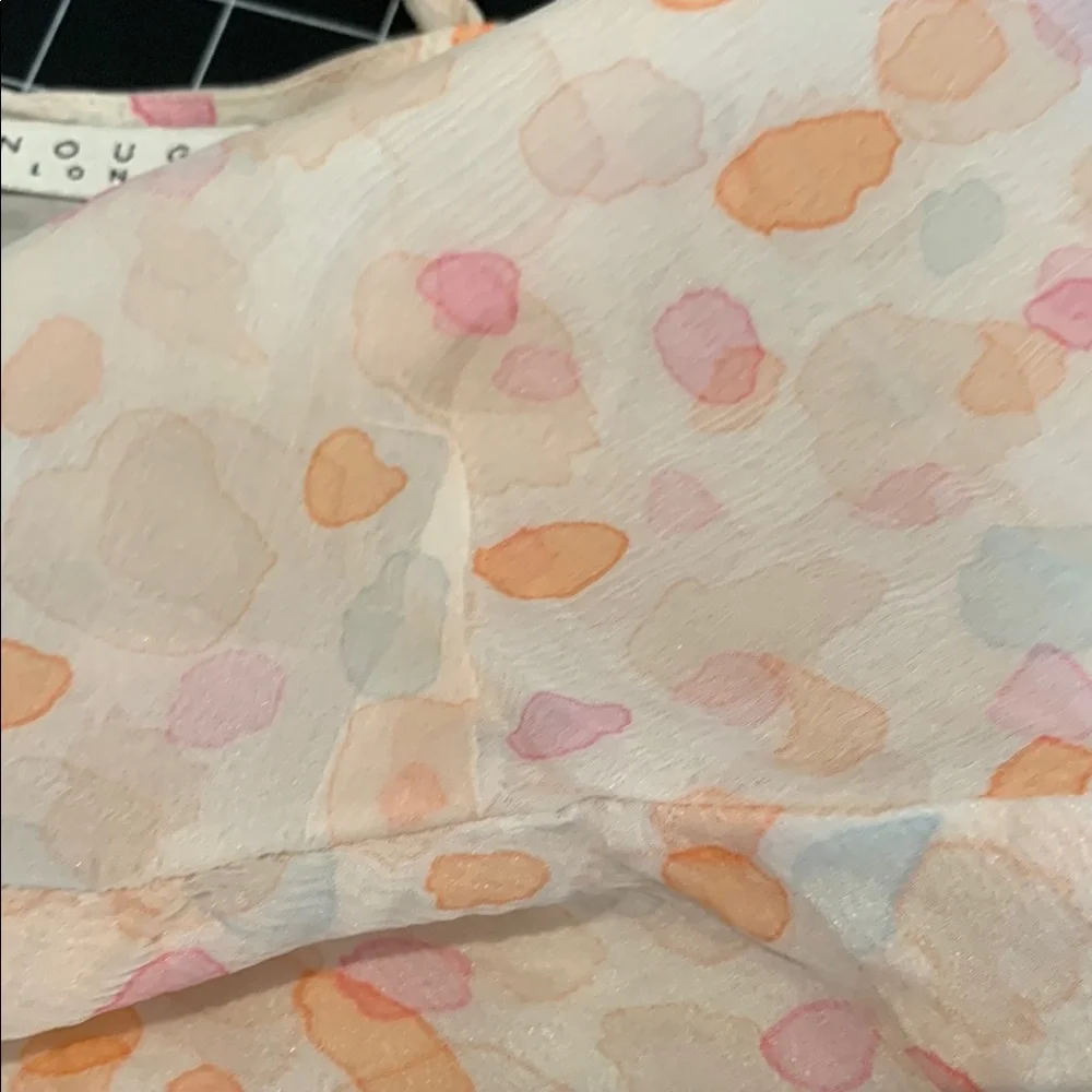 Nougat London 100% Silk Watercolour Dots Patterned Dress - Picture 10 of 16